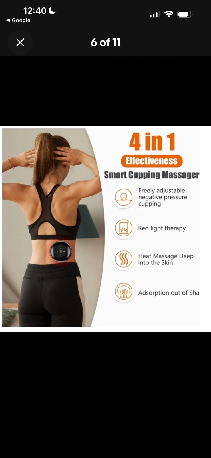 Ccdobbs Smart Cupping Therapy Massager Set 2 Pcs Set 4 in 1 Electric Cup Massage