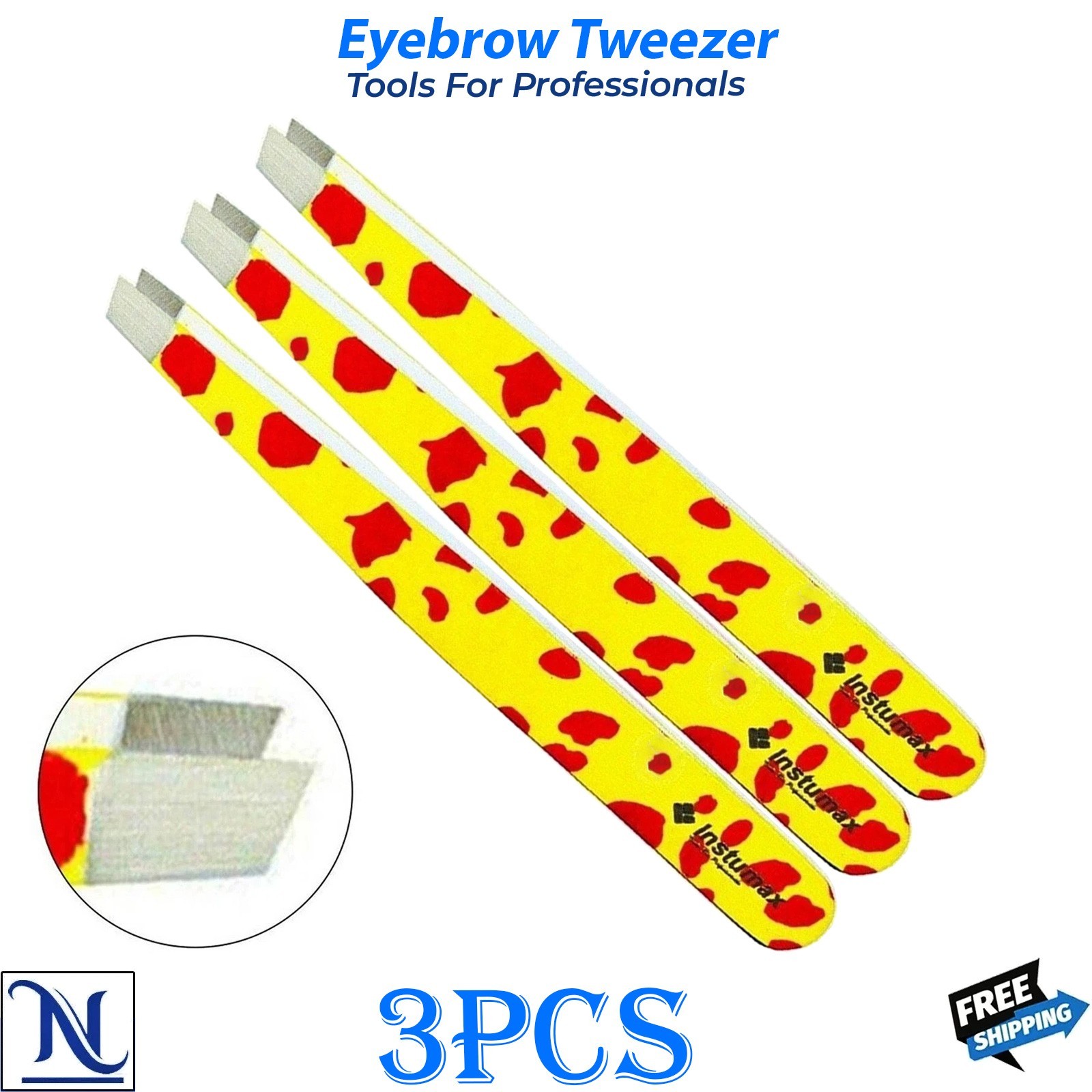 Professional Eyebrow Tweezers Set Stainless Steel Precision Hair Removal