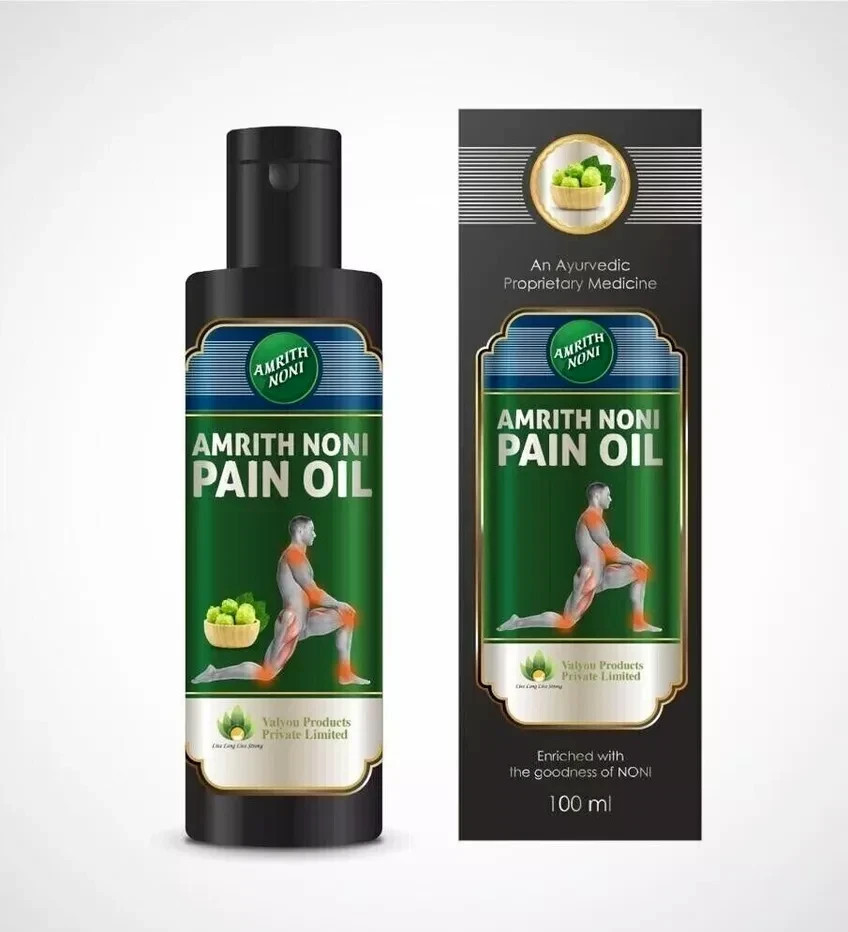 Amrith Noni Pain Oil 100ml For Joint Pain Back Pain Knee Pain Body Aches