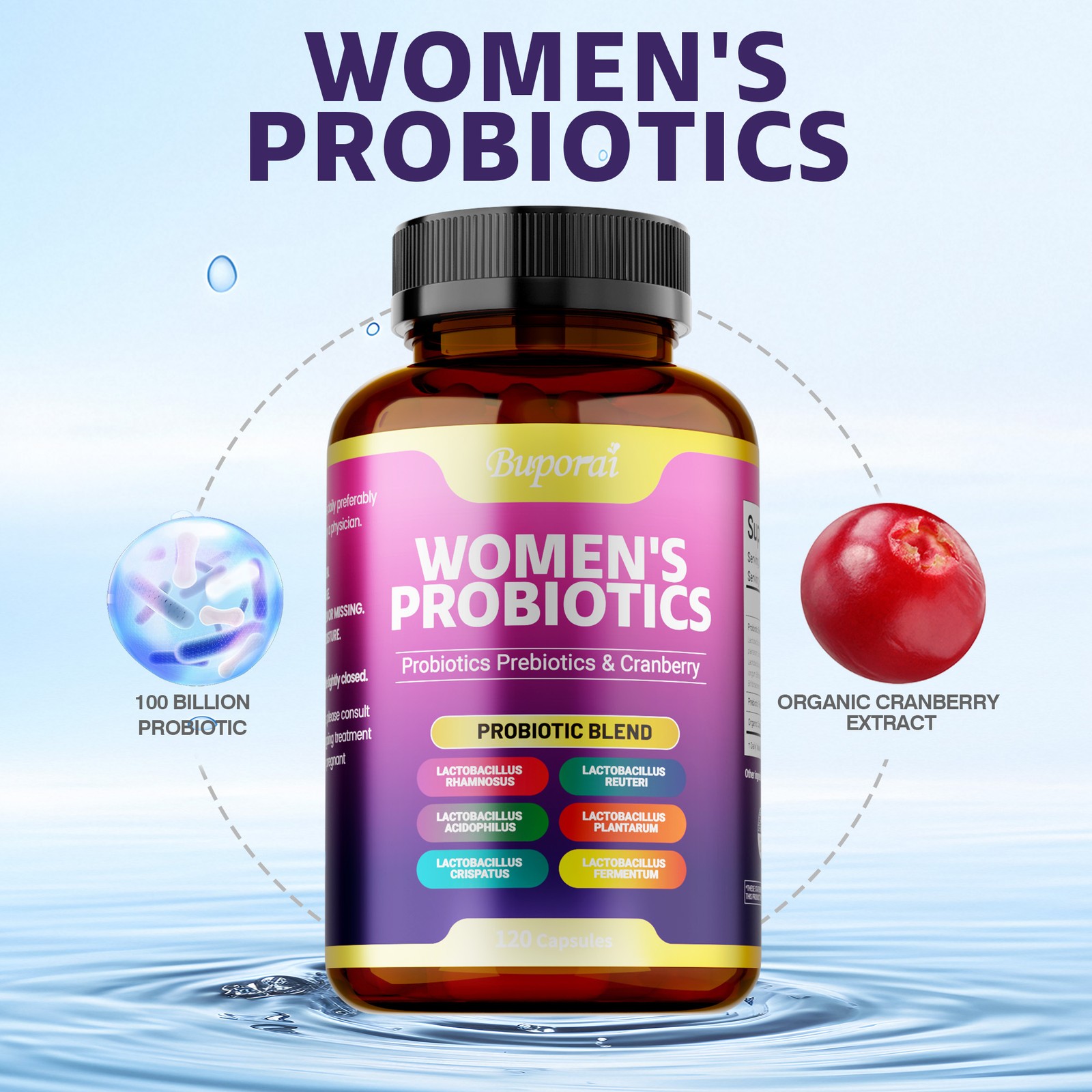 Women’s Probiotics 240pcs-Balances Flora, Promotes Intestinal and Overall Health