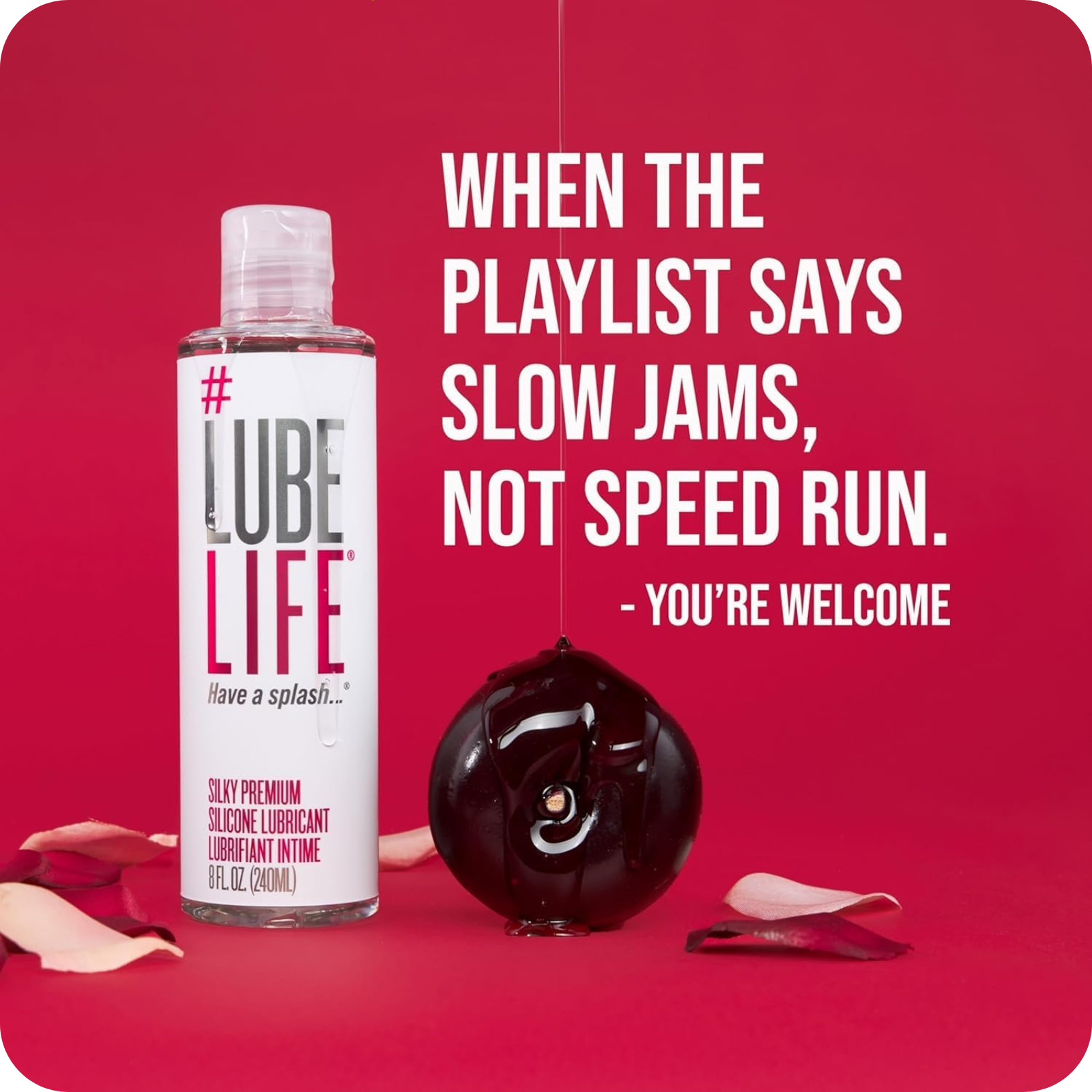 LUBELIFE Silky Premium Silicone Personal Lubricant, 8 Fl Oz