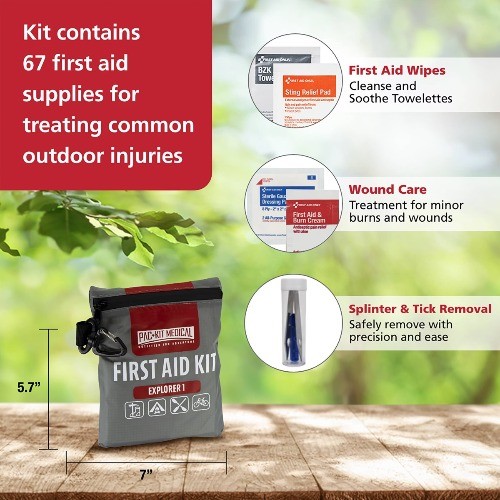 First Aid Only Pac-Kit Watertight Explorer 1 First Aid Kit for Hiking Camping
