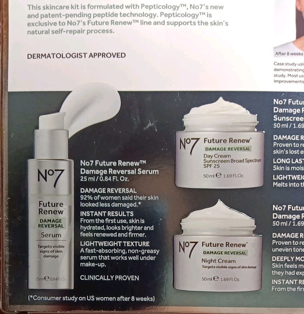 No7 No 7 FUTURE SKIN DAMAGE REVERSAL SYSTEM KIT 3-IN-1 NIGHT & DAY CREAM + SERUM
