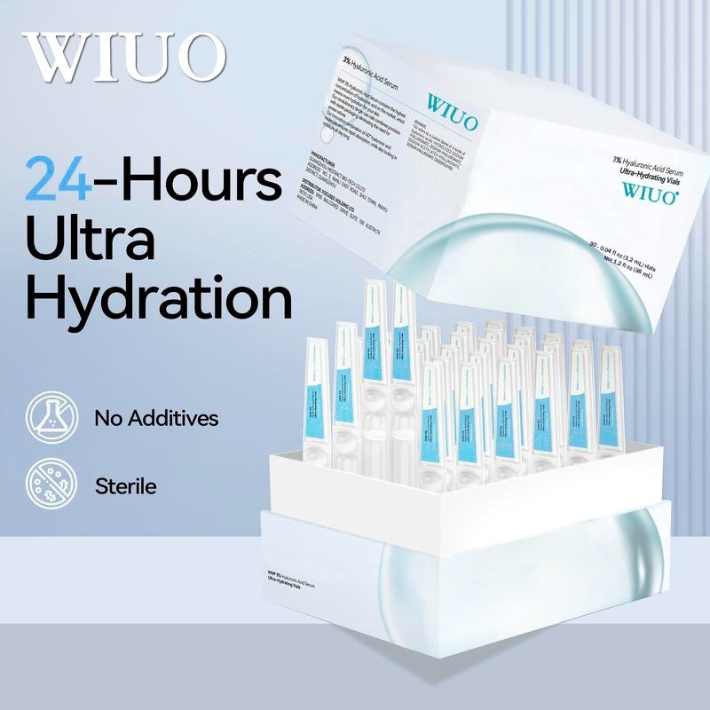 3% Hyaluronic Acid Serum-Anti-Aging & Hydrating, 30 PCS for Dry & Sensitive Skin