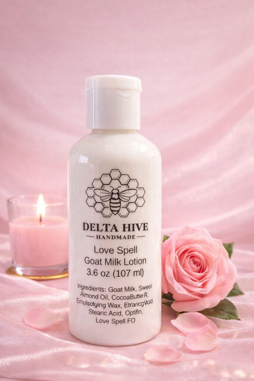 Delta Hive Creamy Moisturizing Goat Milk Lotion – Love Spell Scented 3.6 oz