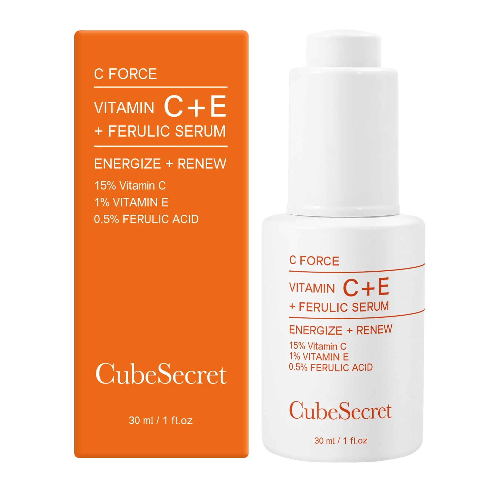 Vitamin C+E Ferulic Acid Facial Serum Lightweight Face Essence Skincare 1 fl oz