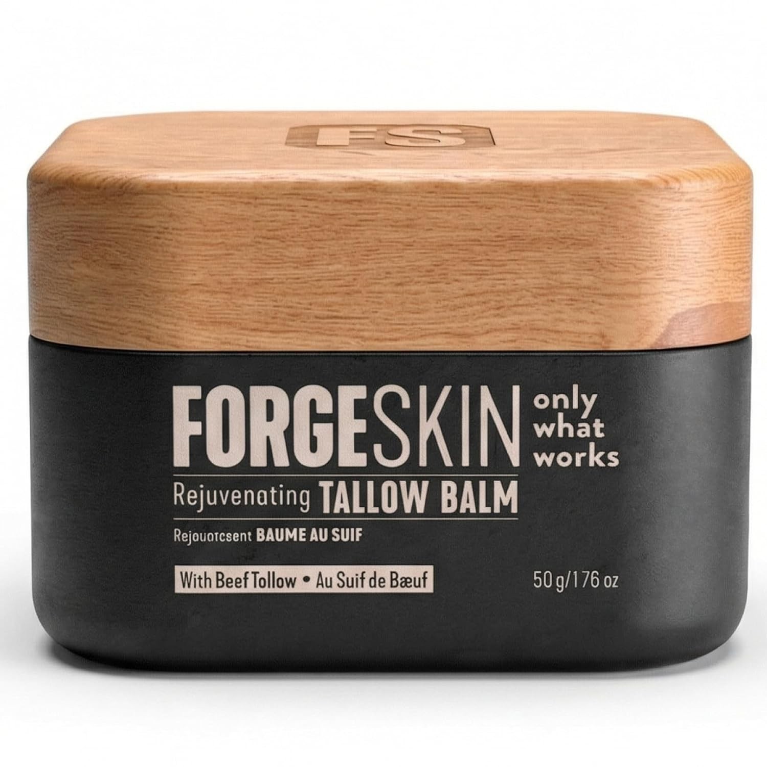 FORGE SKIN® Beef Tallow Balm for Men, Anti-Aging Face Moisturizer, 1.7 Oz