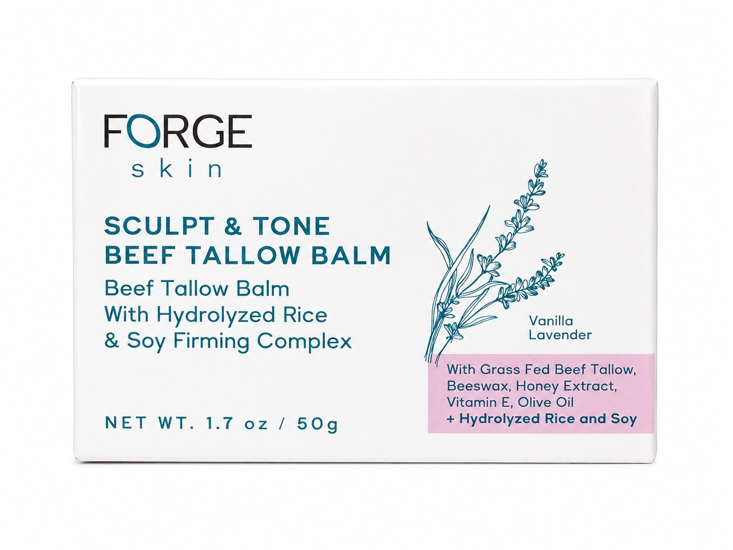New Sealed FORGE skin Sculpt & Tone Firming Hydrating Balm Vanilla Lavender