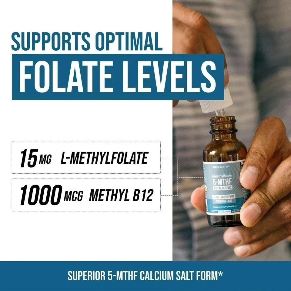L-Methylfolate 5-MTHF Plus Methyl B12 15 MG Active Formula B9 NEW!**