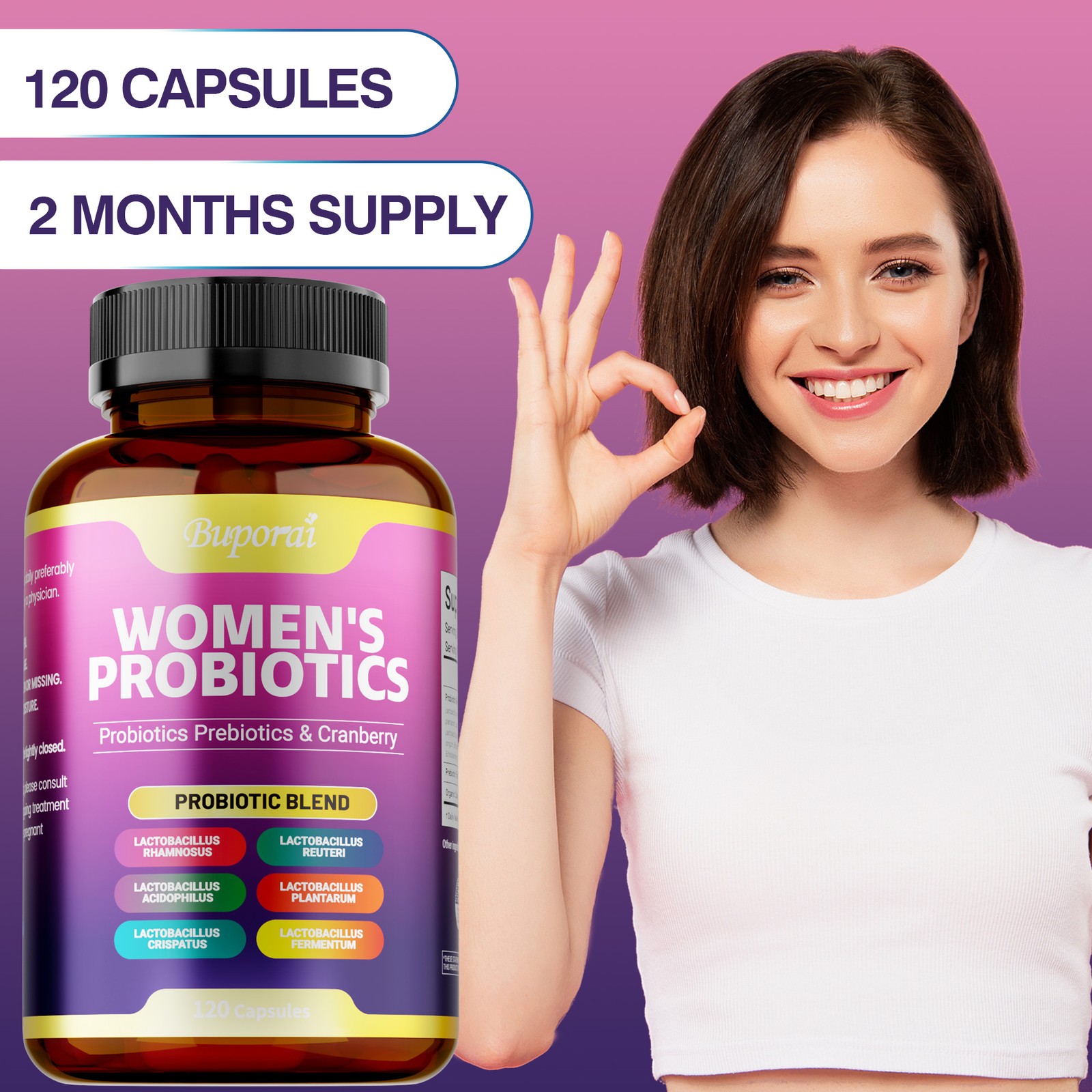 Women’s Probiotics 240pcs-Balances Flora, Promotes Intestinal and Overall Health