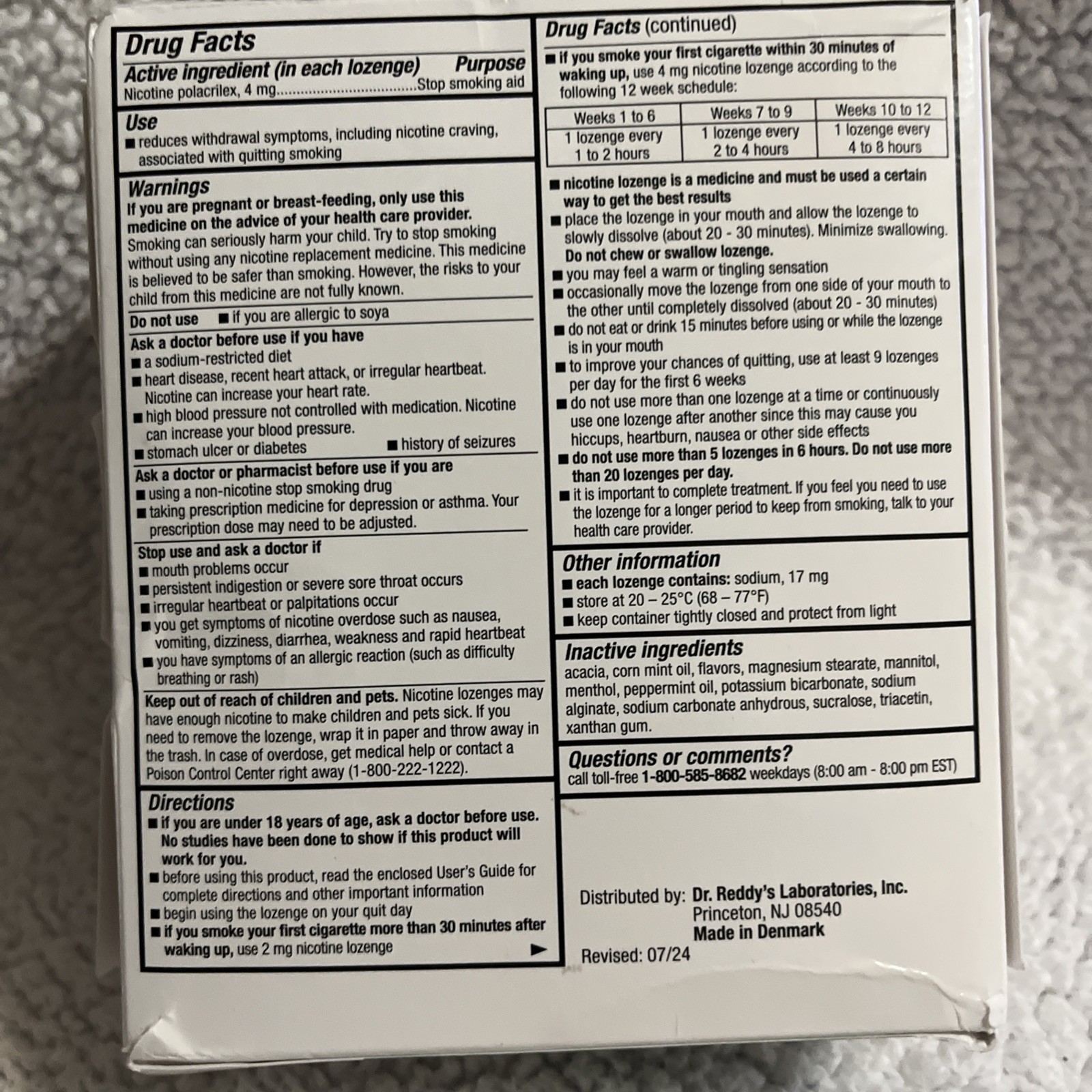 Habitrol Nicotine Lozenges 4 mg Mint Flavor 135 Count Nicotine Lozenge Exp 09/26