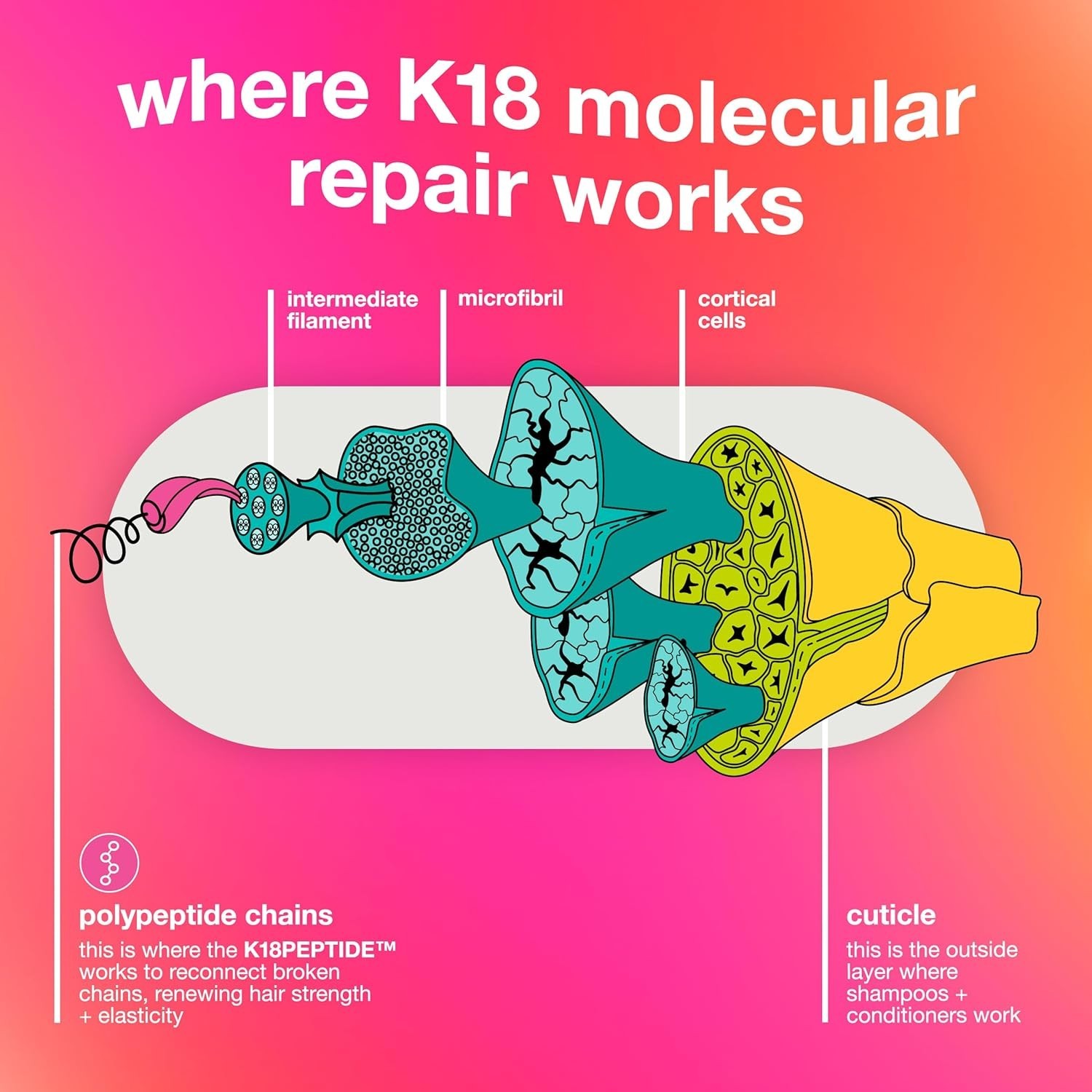 K18 Leave In Molecular Repair Hair Mask Biomimetic Hairscience 50 ml / 1.7 fl oz