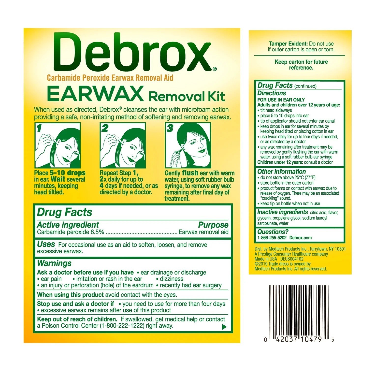 Debrox Ear Wax Removal Kit – Includes Bulb Syringe and 0.5 Fl Oz Removal Drops