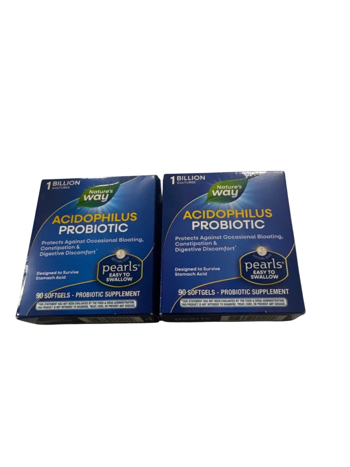 2x Nature’s Way Acidophilus Probiotic Pearls Supplement 90 Soft Gels 12/25