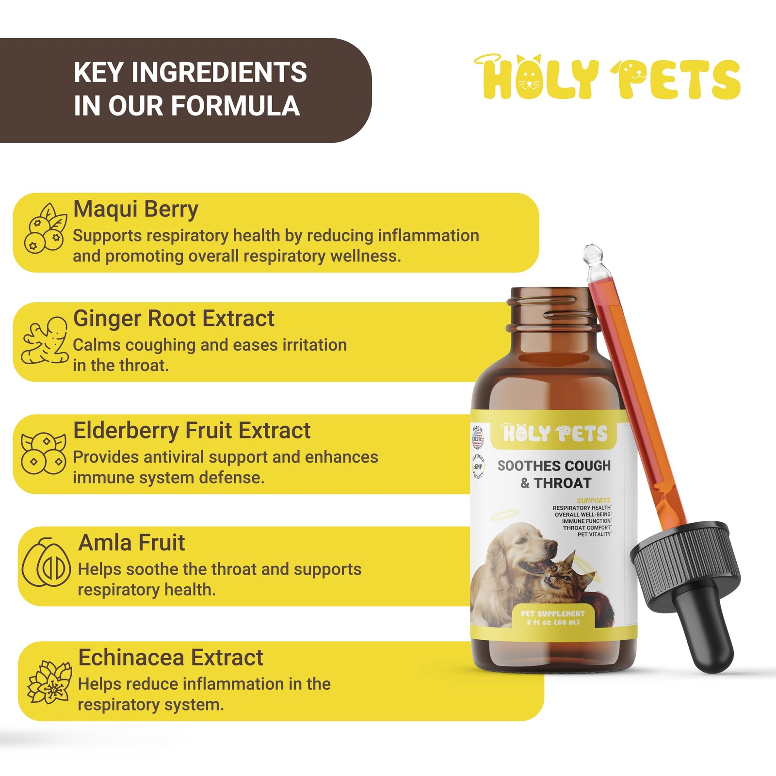 Cough Medicine for Dogs & Cats, Kennel Cough Treatment, Respiratory Infection…