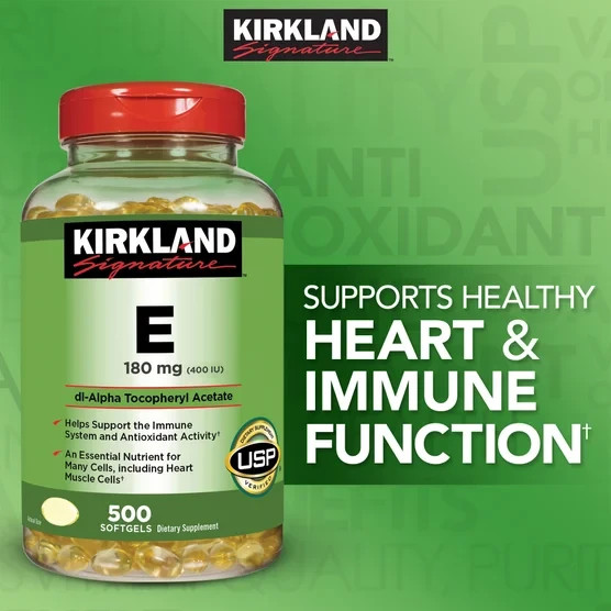 Kirkland Signature Vitamin E 180 mg., 500 Softgels Exp 05/2029