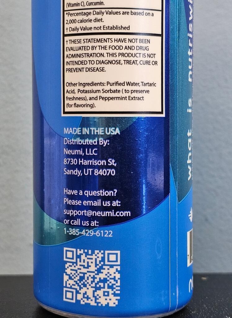 Neumi NutriSwish 10 oz (30 Servings) – New- HydraStat Nano! Exp 10/2026 – USA