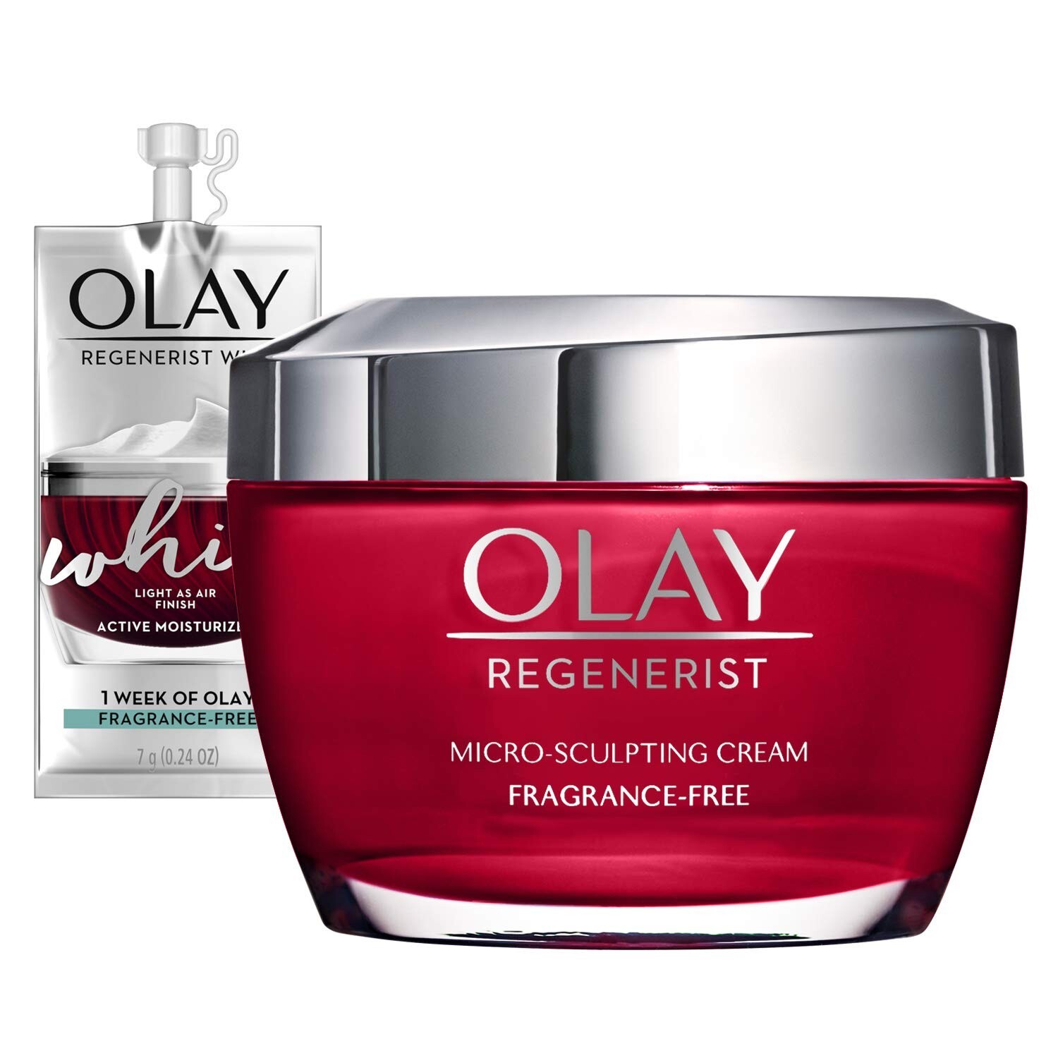 Olay Regenerist Micro-Sculpting Cream Fragrance-Free, 1.7+ Whip Face Moisturizer