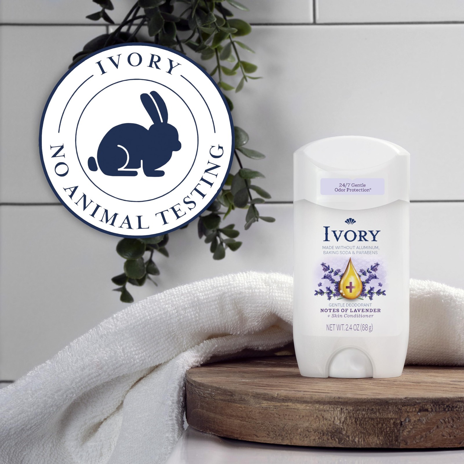 Ivory Aluminum Free Deodorant, 2.4oz (Pack of 6)