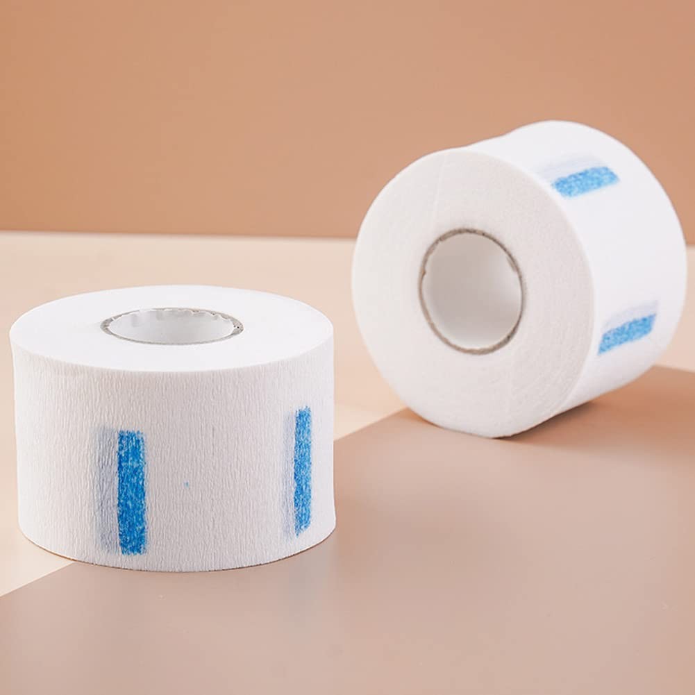 2 Rolls White Disposable Barber Paper Neck Strips Stretchy Paper Neck Band Barbe