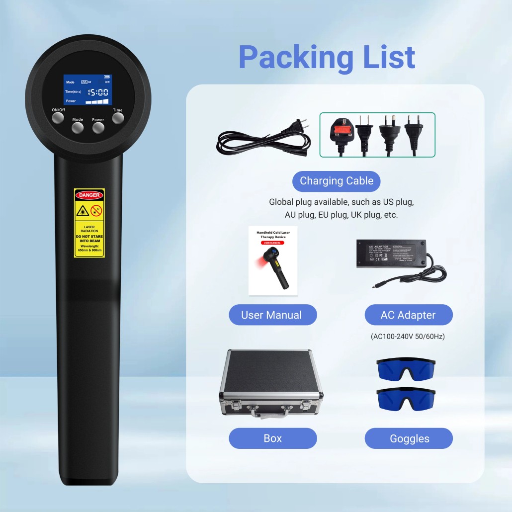 5W Class 4 Cold Laser Therapy for Foot Swelling Back Neck Pain Adjustable Power