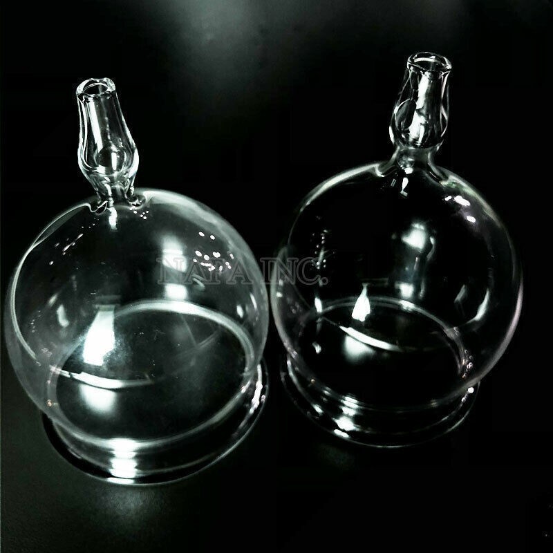 2PCS 6cm Glass Cupping Cups Reusable Massage Cups For Vacuum Therapy SPA Machine