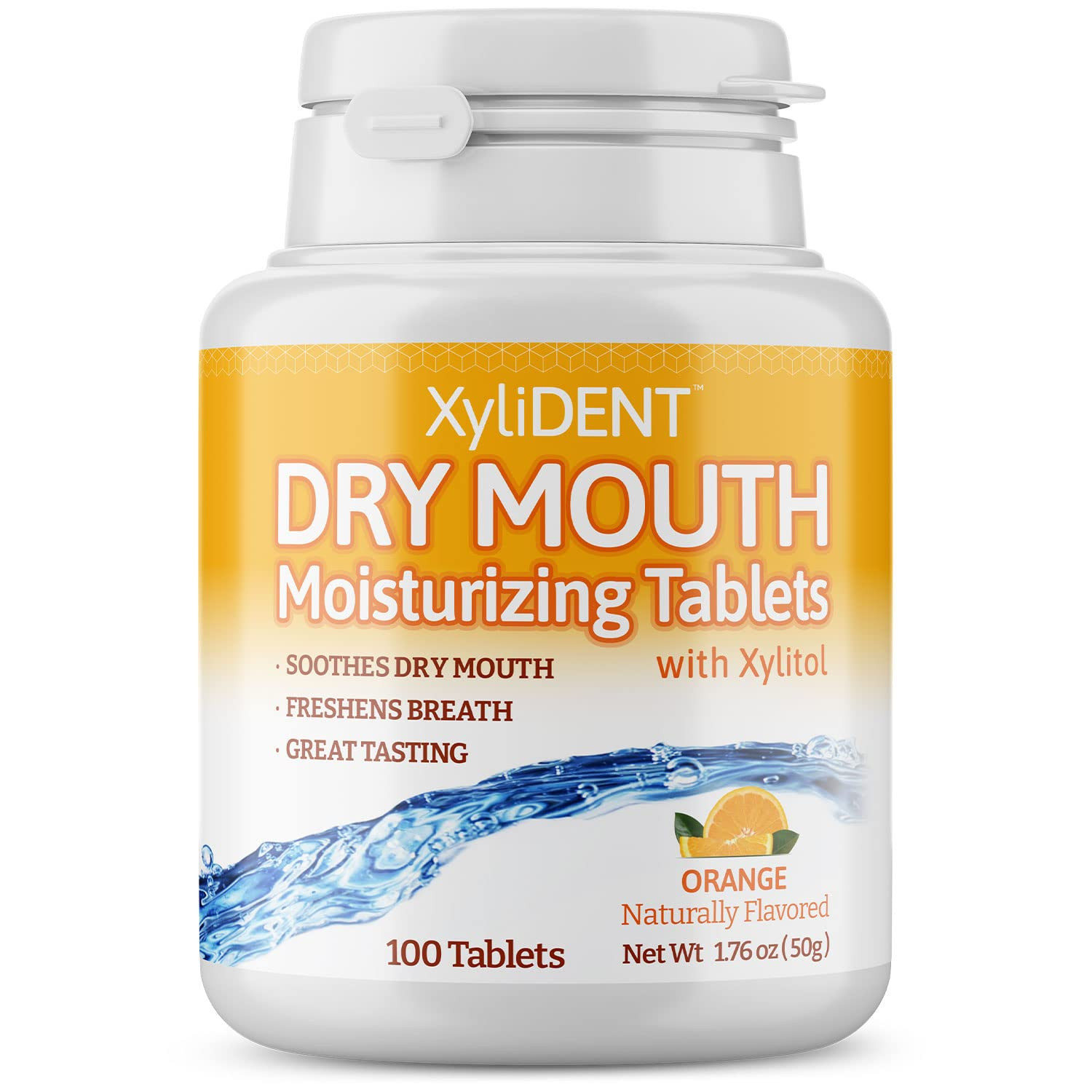 Xylident Xylitol Tablets for Dry Mouth Relief – Stimulates Saliva, Freshens Brea
