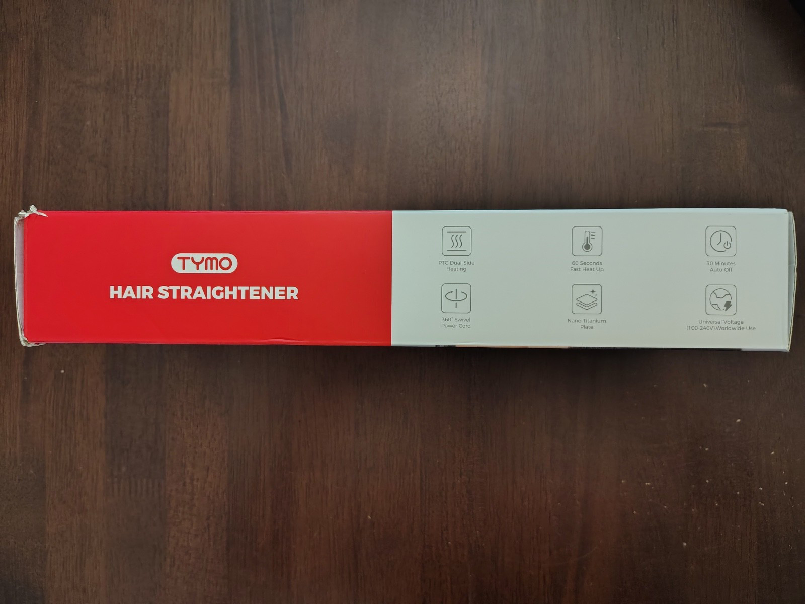 TYMO Flipro Flat Iron Hair Straightener Brush 2 in 1, 200M Ions