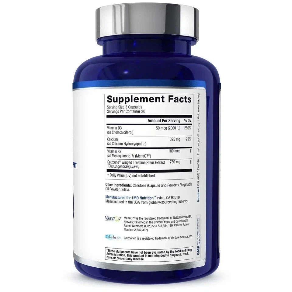 2 Pk 1MD Nutrition OsteoMD Bone Health Support 90 Softgels Exp 12/2027