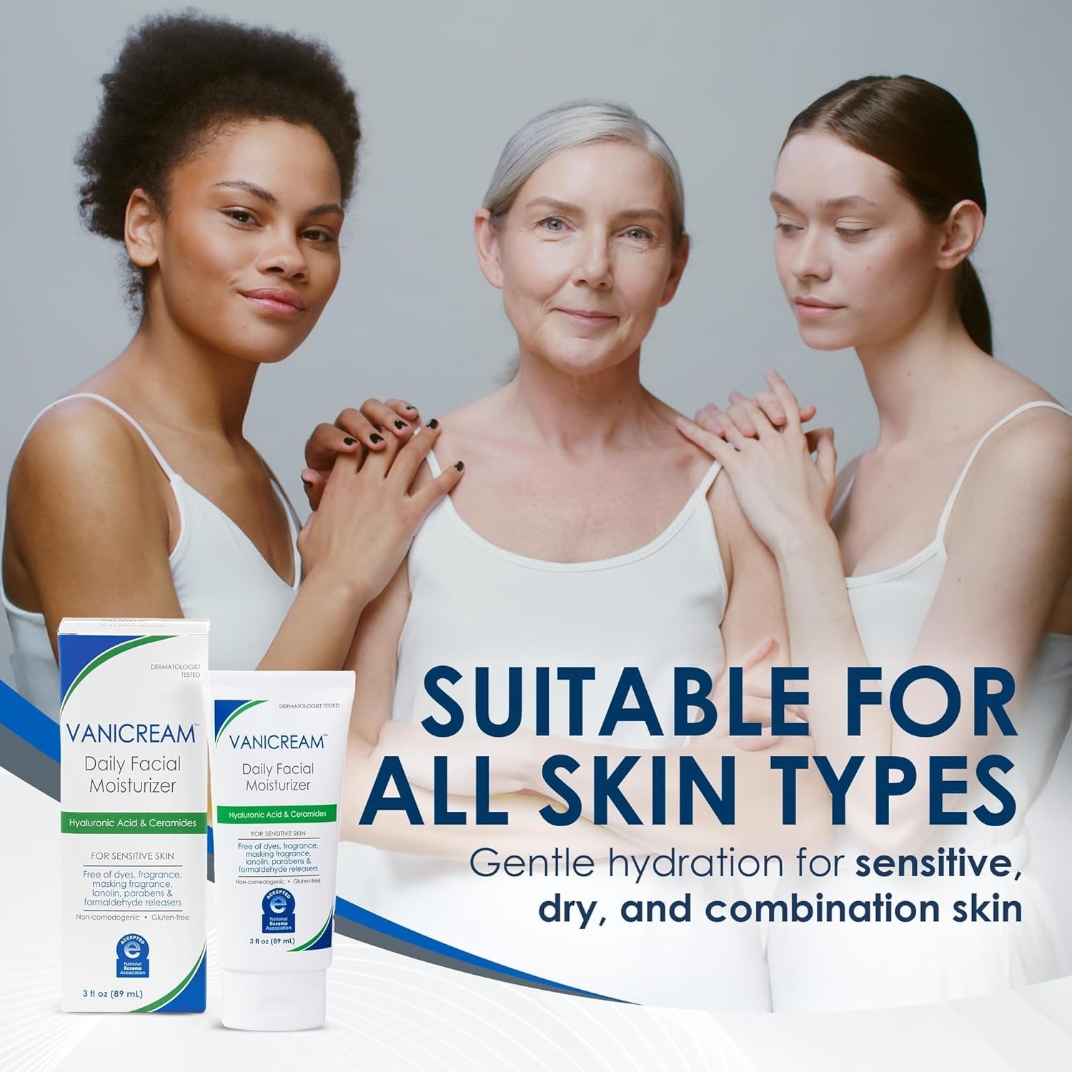 Daily Facial Moisturizer Ceramides Hyaluronic Acid Sensitive Skin