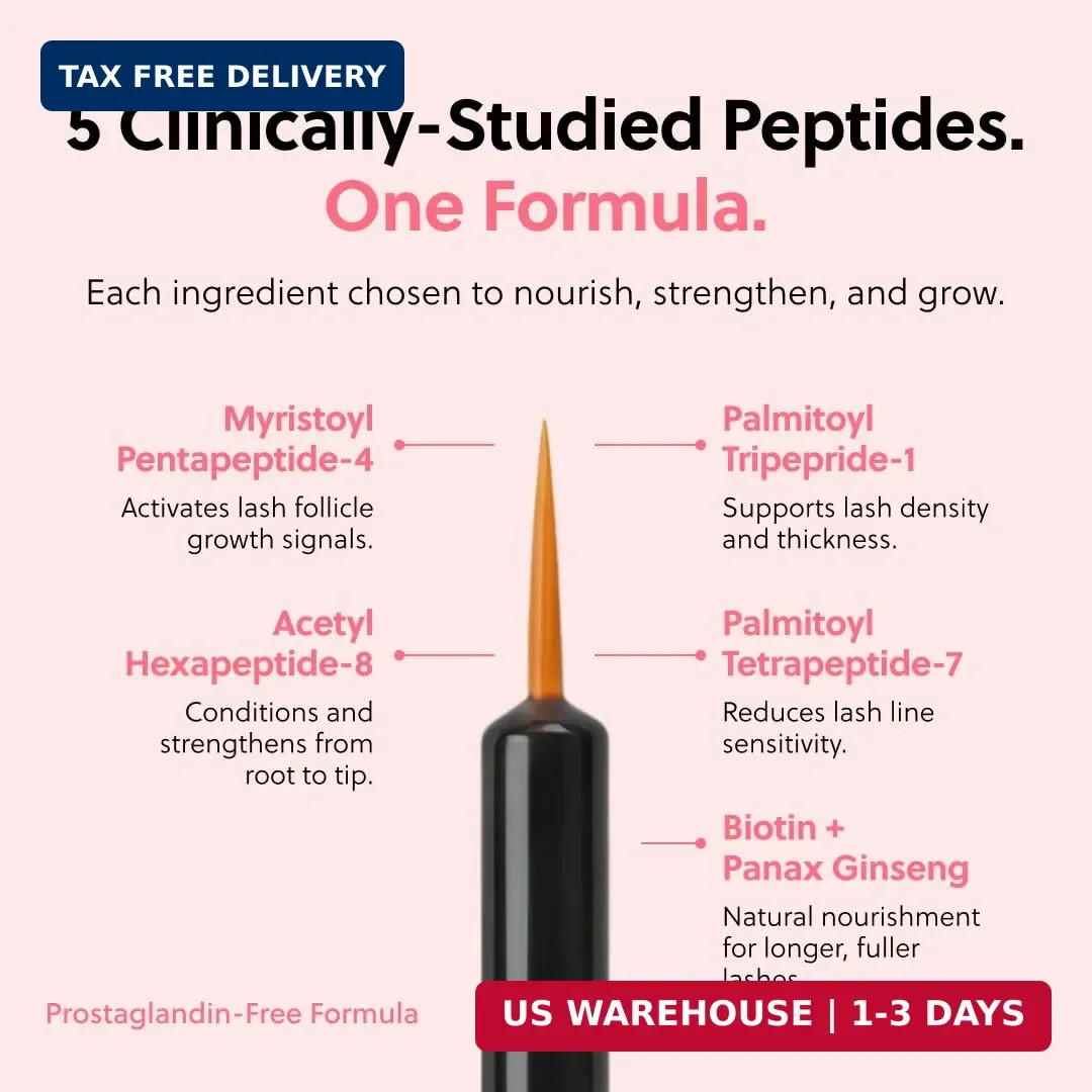ForChics Eyelash Growth Serum – Prostaglandin-Free Lash Enhancing Serum for Long