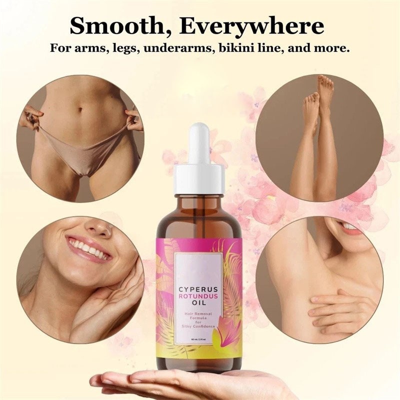5PCS Cyperus Rotundus Oil – 60ml Natural Cyperus Rotundus Oil For Hair Removal