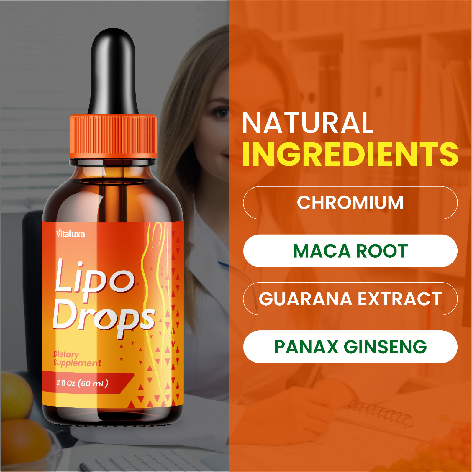 (5 Pack) Lipo Drops – LipoDrops Extra Strength Natural Healthy Organic (10 oz)