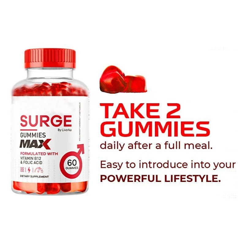 Vital Surge Male Gummies Maximum Strength Vital Surge Advanced Formula 60 Count