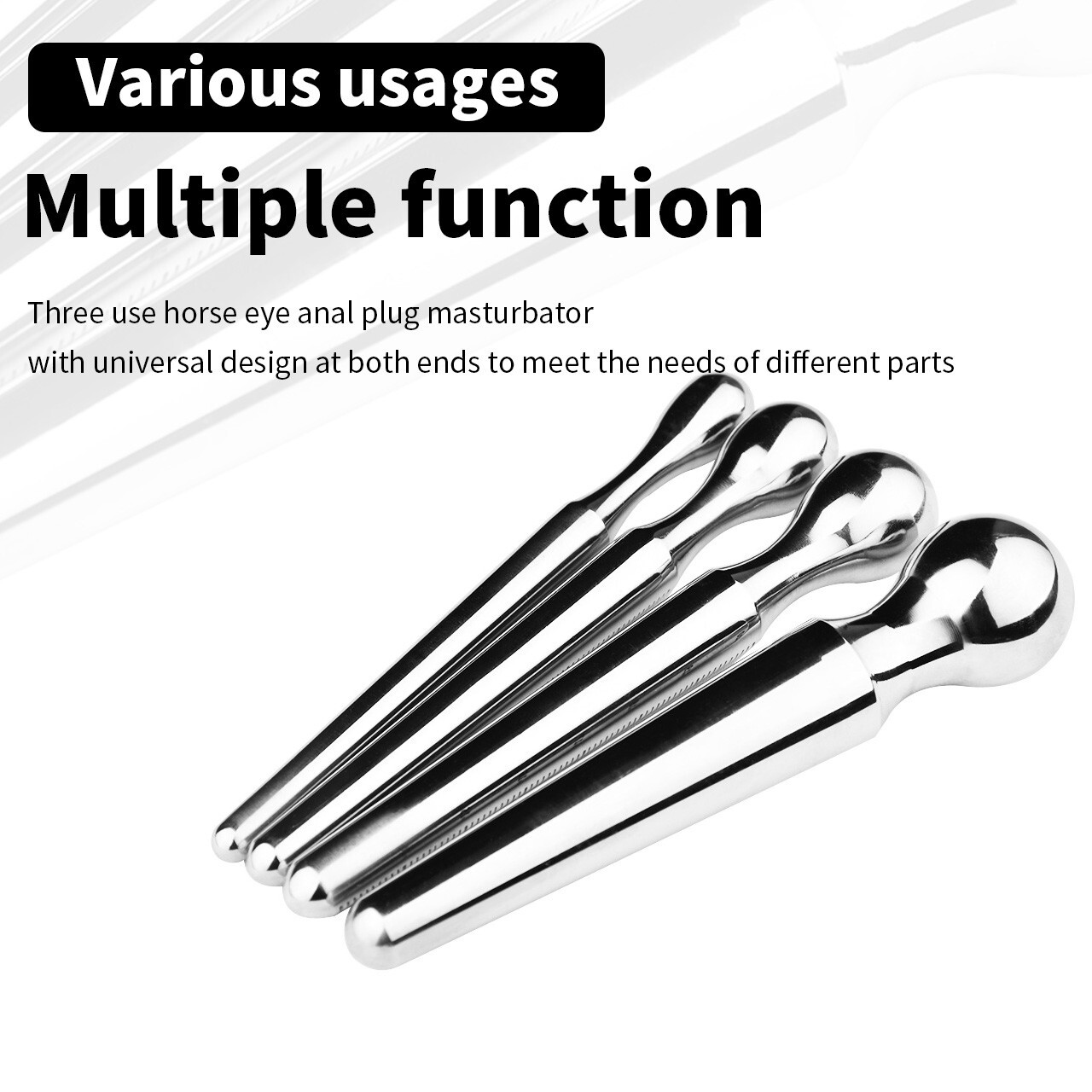 2024 Male Stainless Steel Penis Plug Urethral Sounding Dilator Penis Stretcher