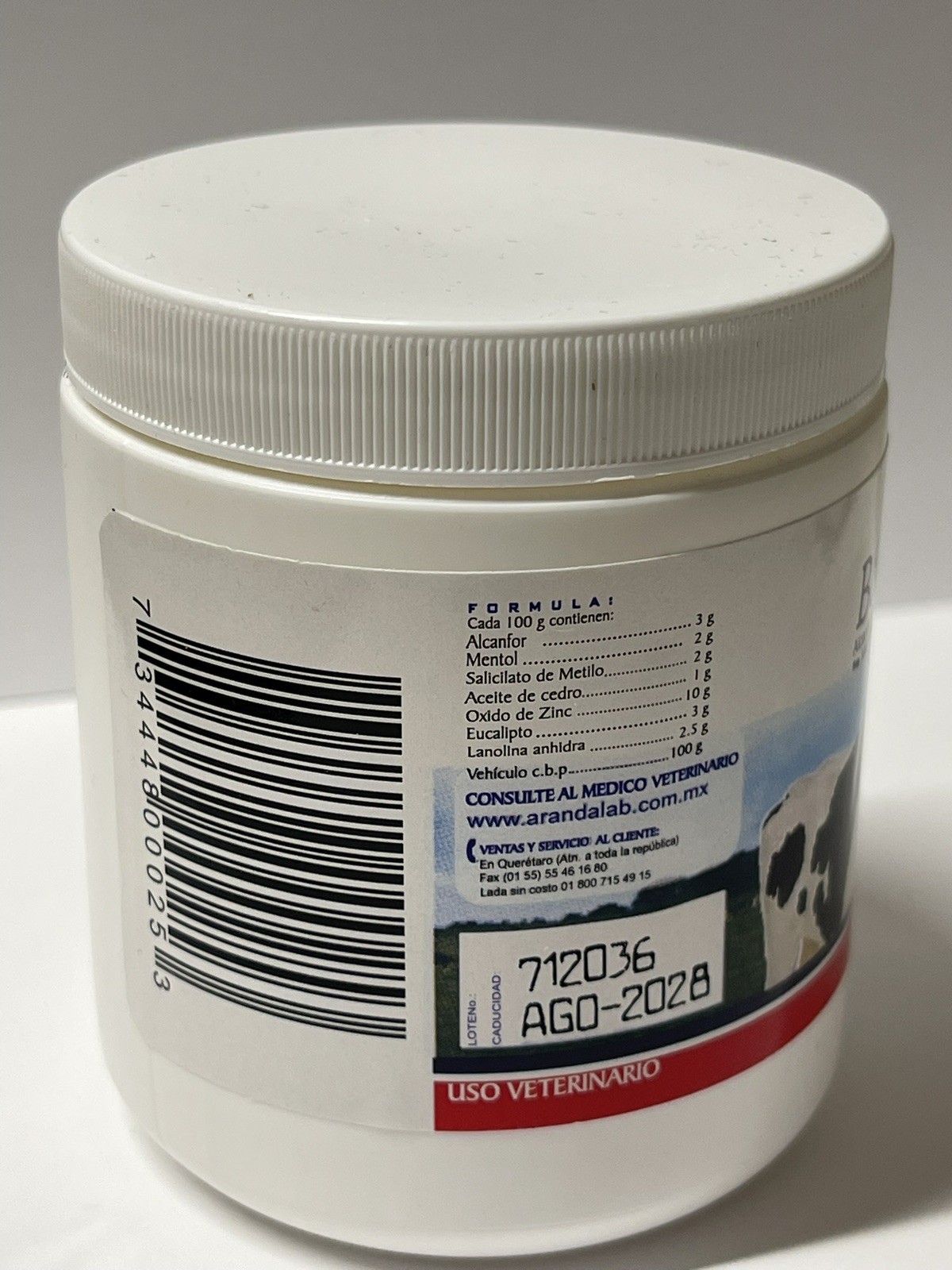 White Ointment / Bálsamo Blanco de la vaca 240 gramos