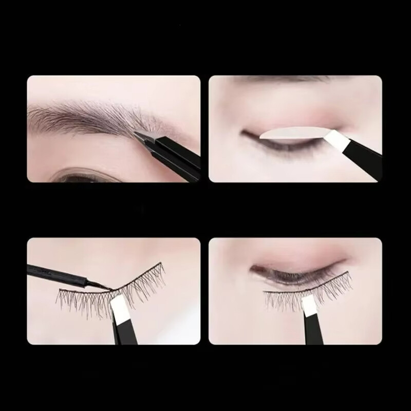 Eyebrow Tweezers Eyebrow Clip 4 pcs/Set Hair Beauty Pluckers Stainless Steel