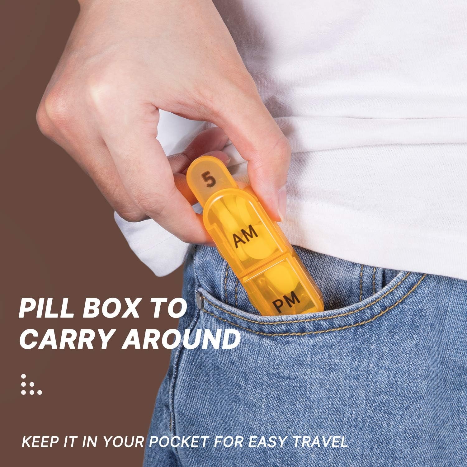 Monthly Pill Organizer 2 Times a Day, 30 Days Pill Box AM PM, 4 Week Pill Cases