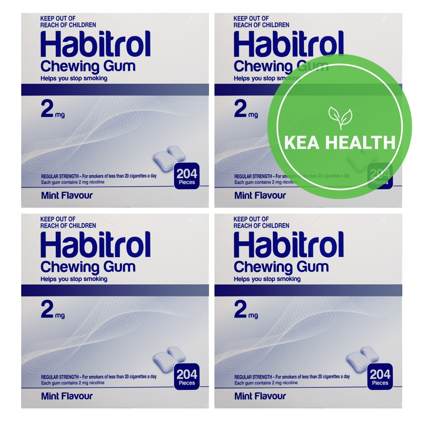 Habitrol Nicotine Gum 2mg MINT 816 pieces 4 New BULK Box Size – QUIT Smoking Now
