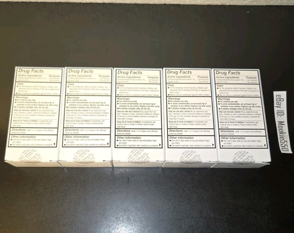 EXP 09/2025+! 5 Box Lot Refresh Optive GEL DROPS Eye Drops 0.33 oz (10mL)