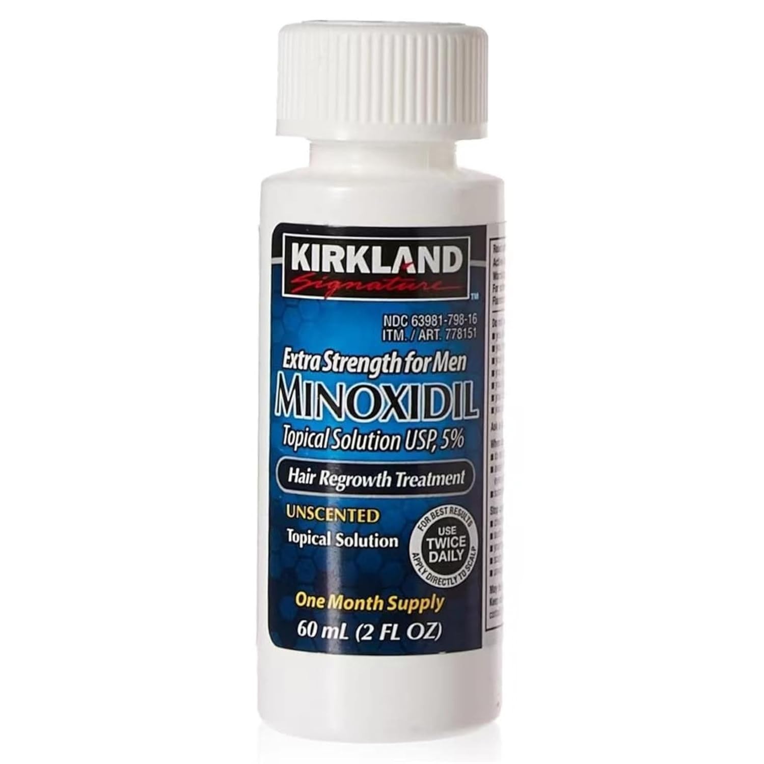 Signature 5% Minoxidil for Men – 2 Ounce Hair Regrowth Solution, 1 Supply