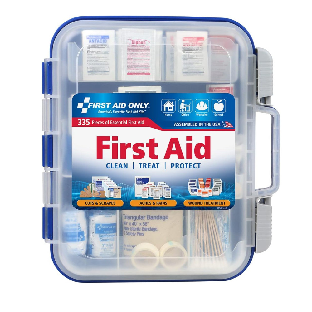 First Aid Only 335 Piece First Aid Kit, OSHA Compliant, All-Purpose 100-Person