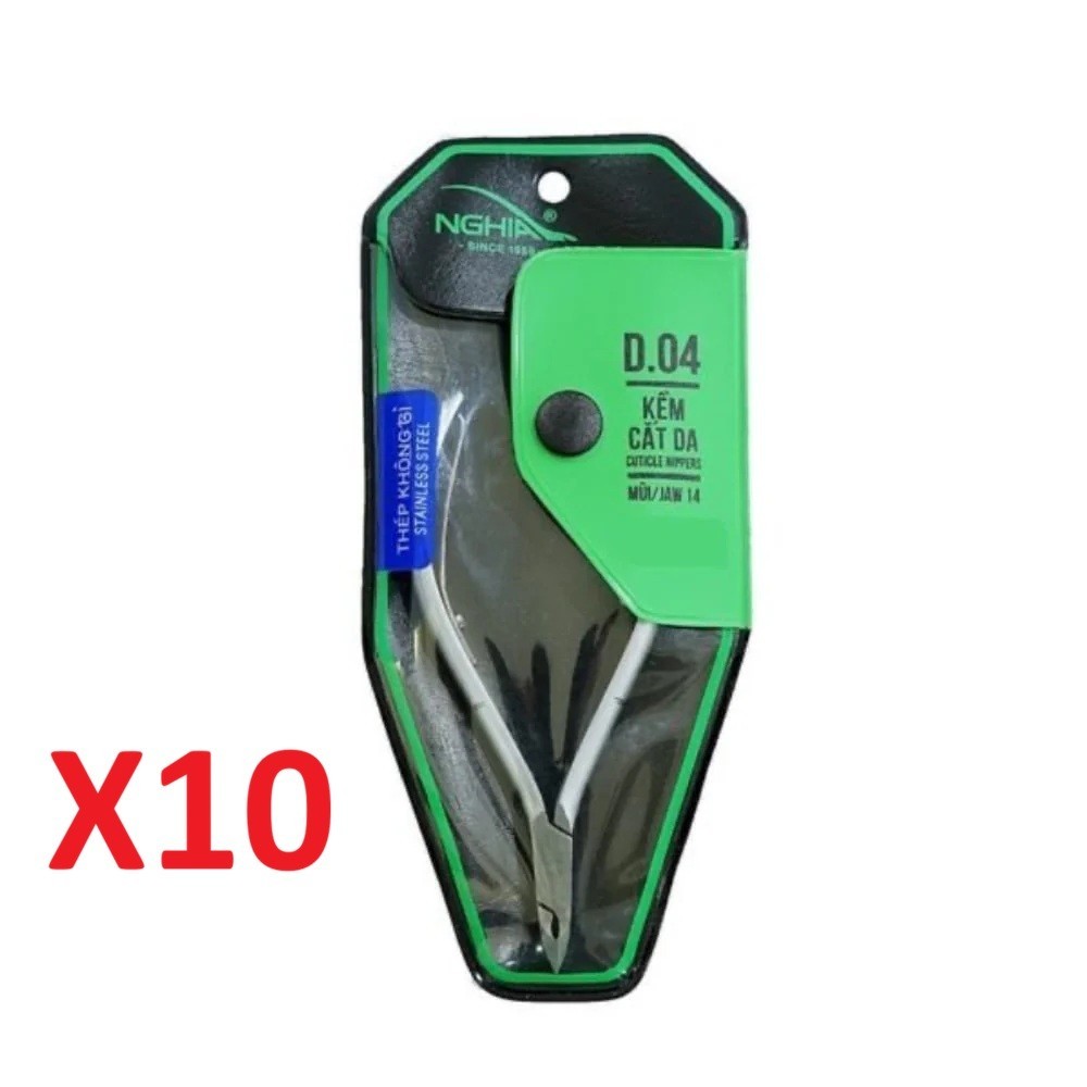 Nghia D-04 Cuticle Nipper Stainless Steel Qty:10