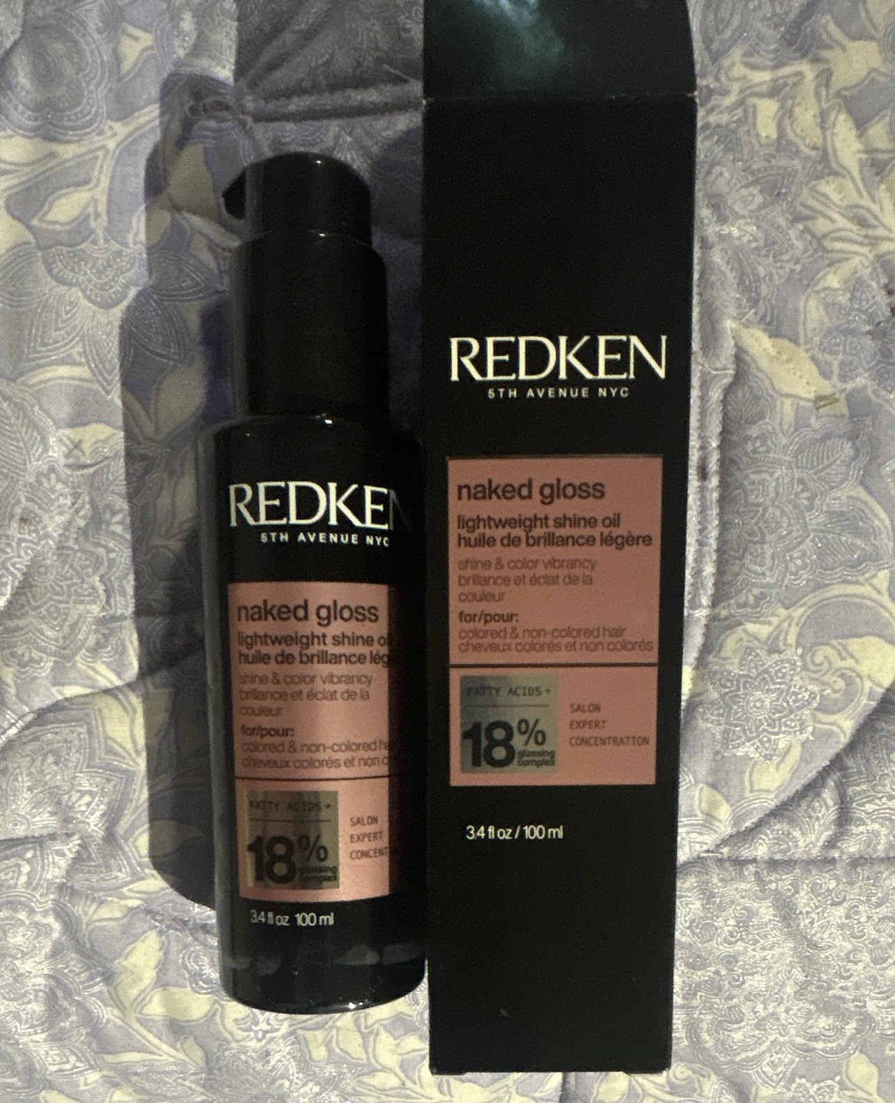 Redken Naked Gloss Leave-In Hair Oil Shine/Gloss Color Protect 3.4 fl oz NEW