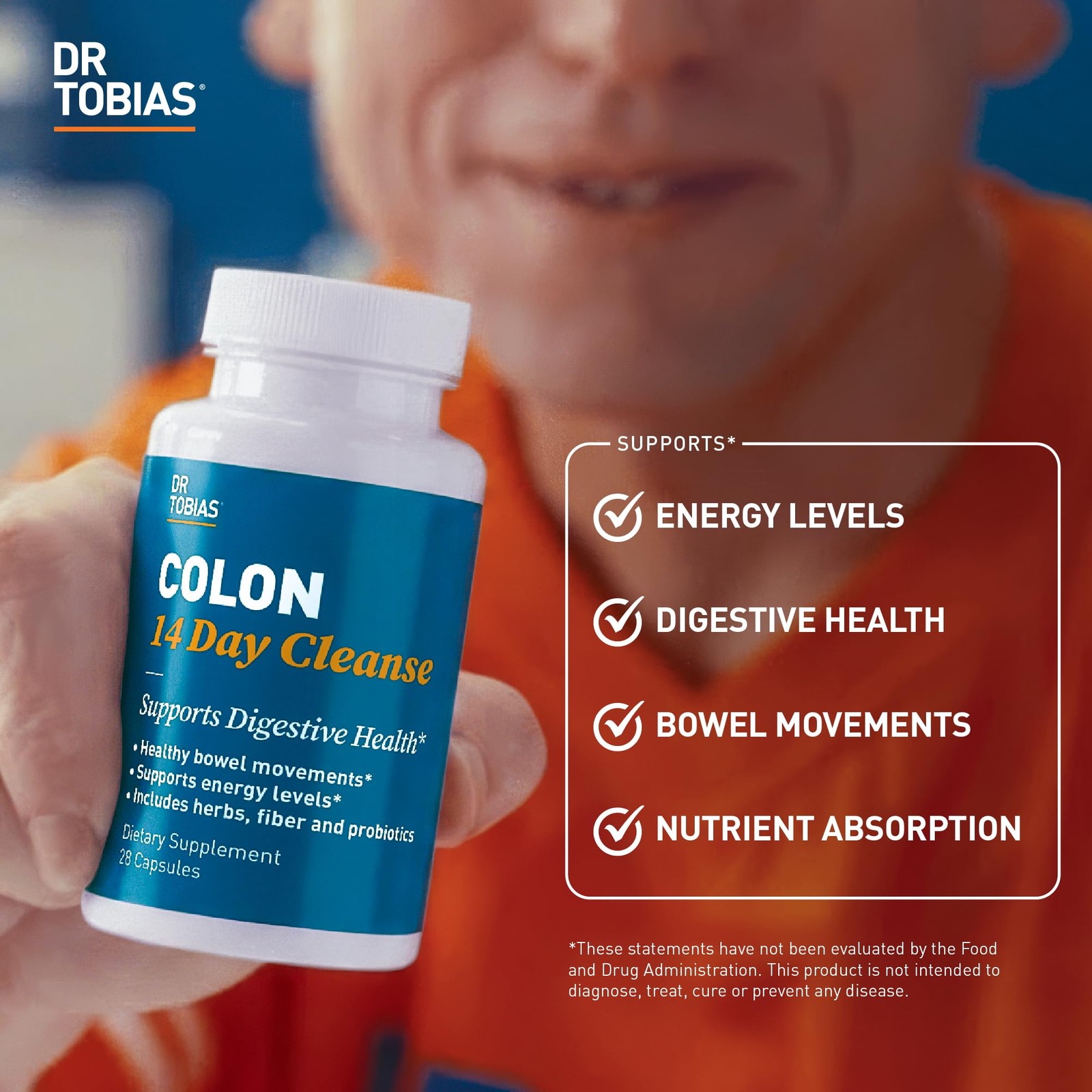 Dr. Tobias Colon Cleanse – Constipation Relief & Gut 28 Count (Pack of 1), No
