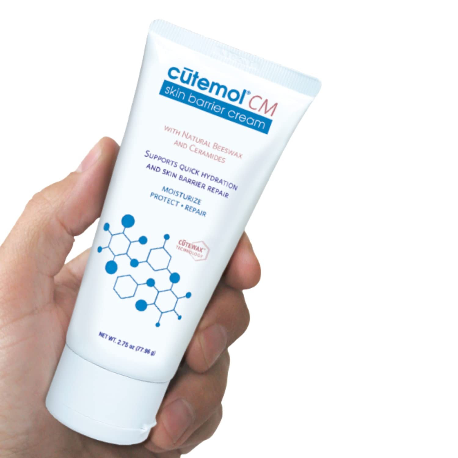 CM Emollient Cream – Natural Beeswax & Ceramides for Dry, Damaged Skin (2.75 oz)