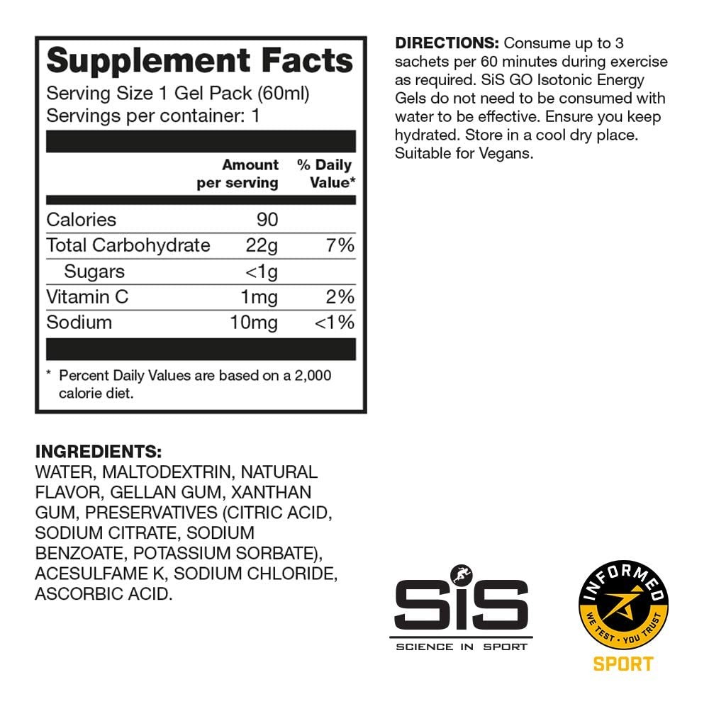 SiS GO Isotonic Energy Variety Pack, 2 Fl Oz 12 (Pack of 1),