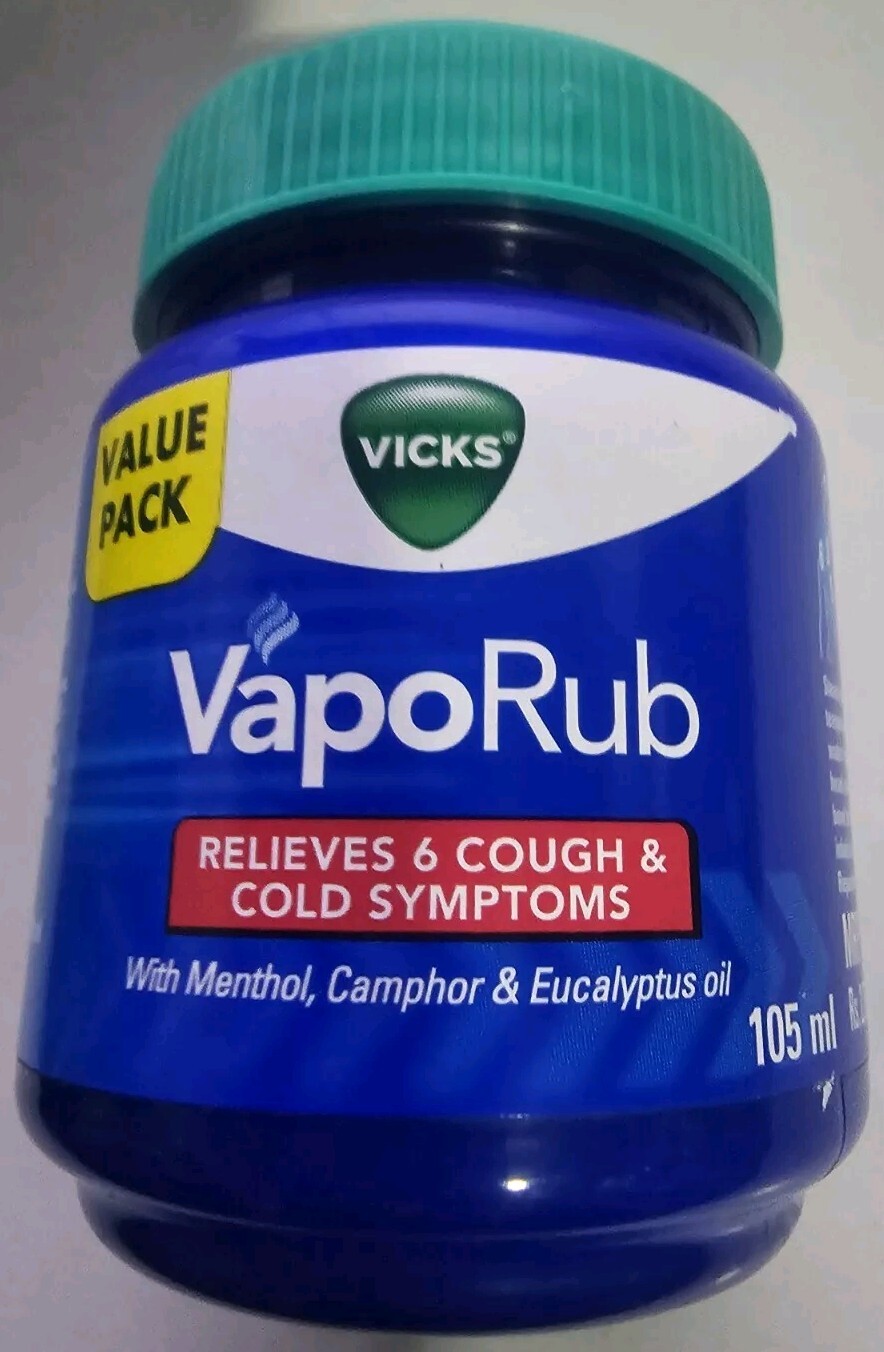 Vicks VapoRub Chest Rub Ointment, Relief from Cough, Cold, Aches, & Pains (100g)