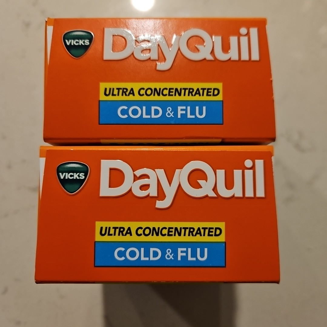 Vicks DayQuil Ultra Concentrated Liquicaps Cold Flu Treatment 48ct X2 Exp 2026+