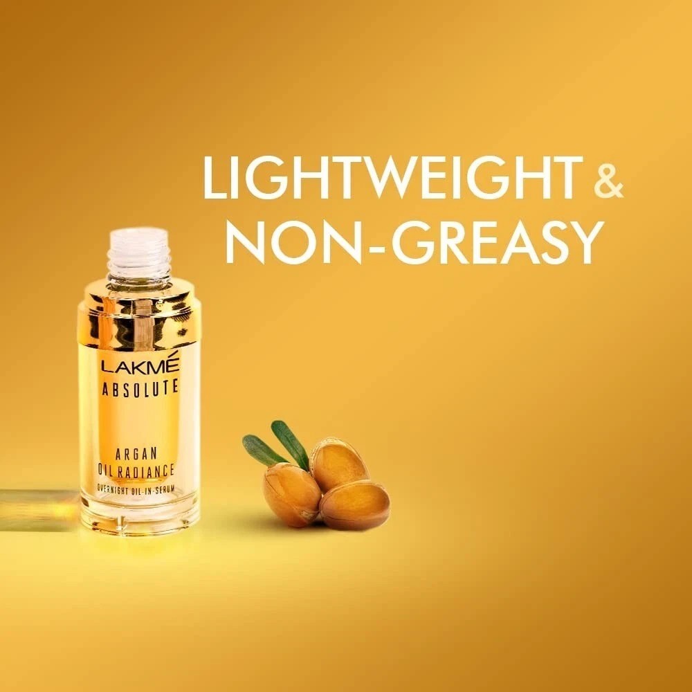 Lakme Absolute Argan Oil Radiance Face Overnight Oil in Serum 15ml,